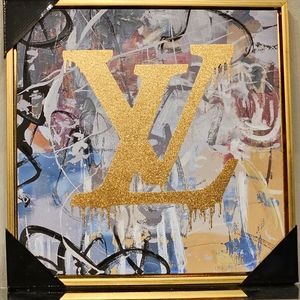 iCanvas " LV by Pomaikai Barron Framed Canvas Print - Black